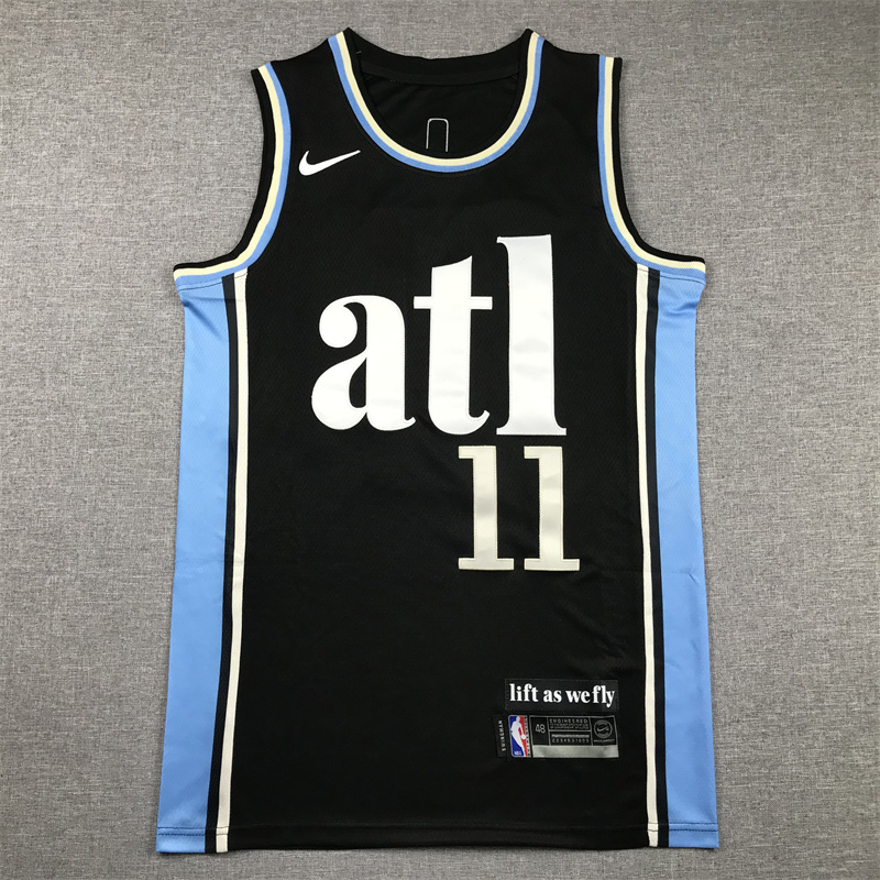 Men Atlanta Hawks #11 Trae Young Black Nike City Edition 2025 NBA Jersey